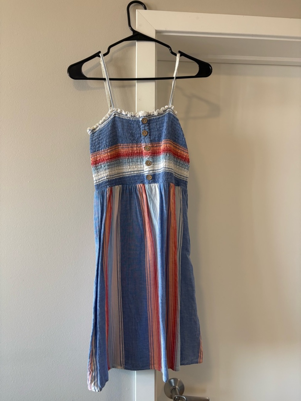 Angie 100% Cotton Striped Mini Dress